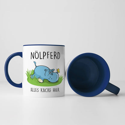 Keramiktasse mit lustigem Motiv #teamludorf