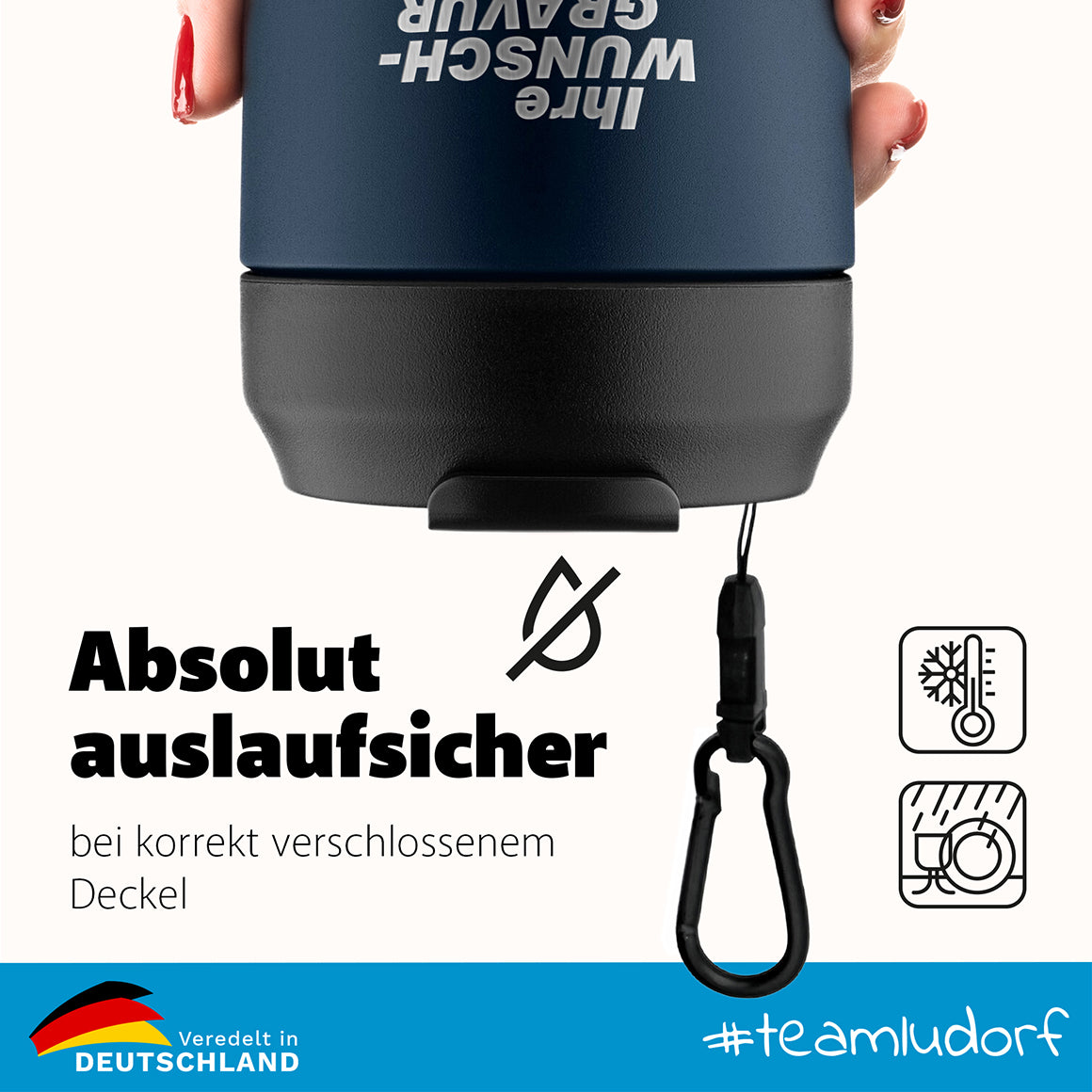 Thermobecher To Go auslaufsicher, kein Auslaufen auch kopfüber, leakproof