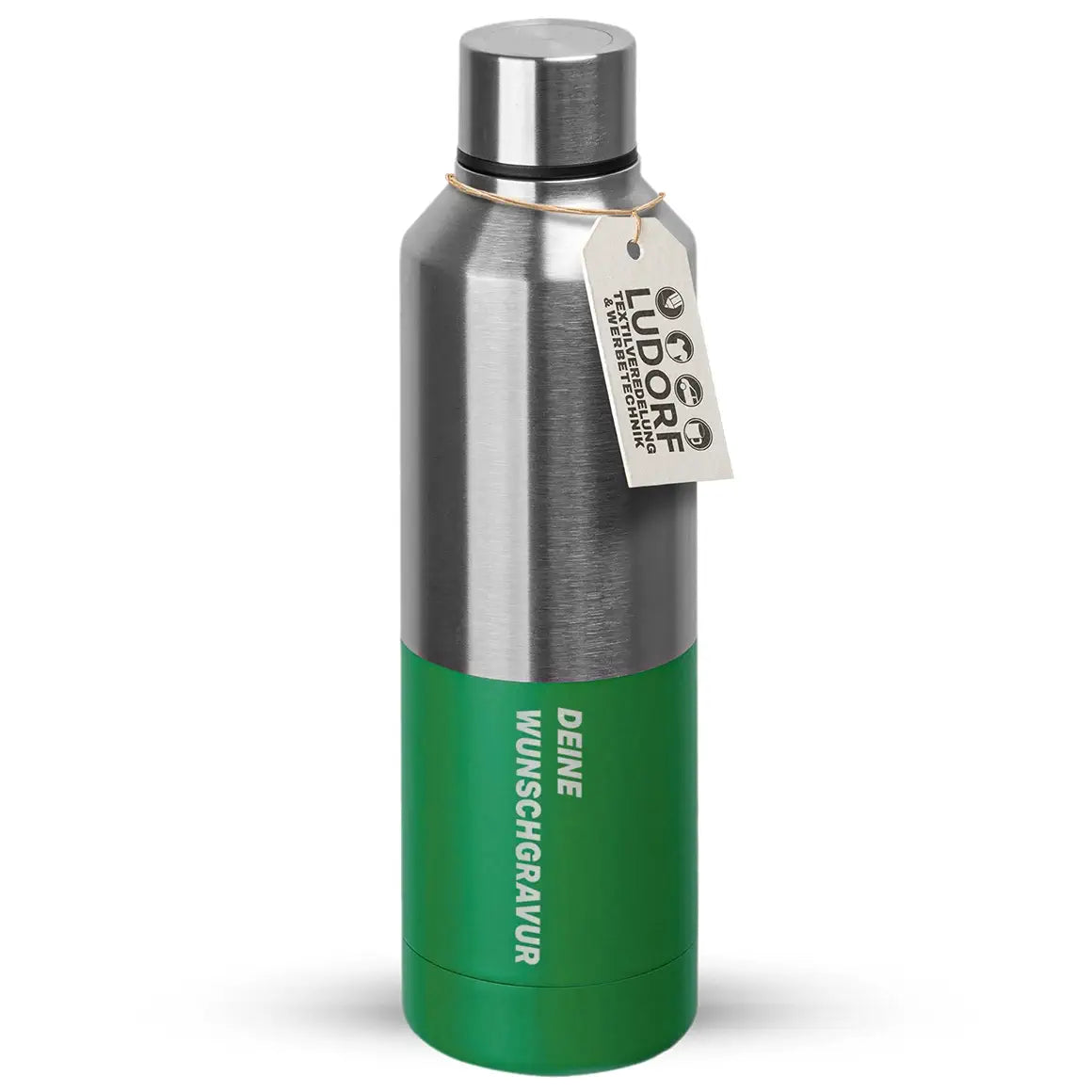 hermosflasche SAFE 500 ml aus Edelstahl in Grün