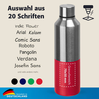 Thermosflasche SAFE mit individueller Gravur und über 20 Schriftarten