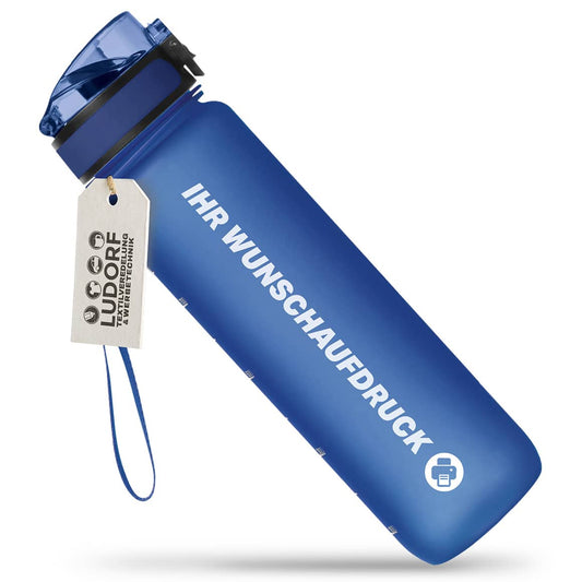 Trinkflasche CAMPOS 1000 ml Blau – personalisierte Flasche mit Logo