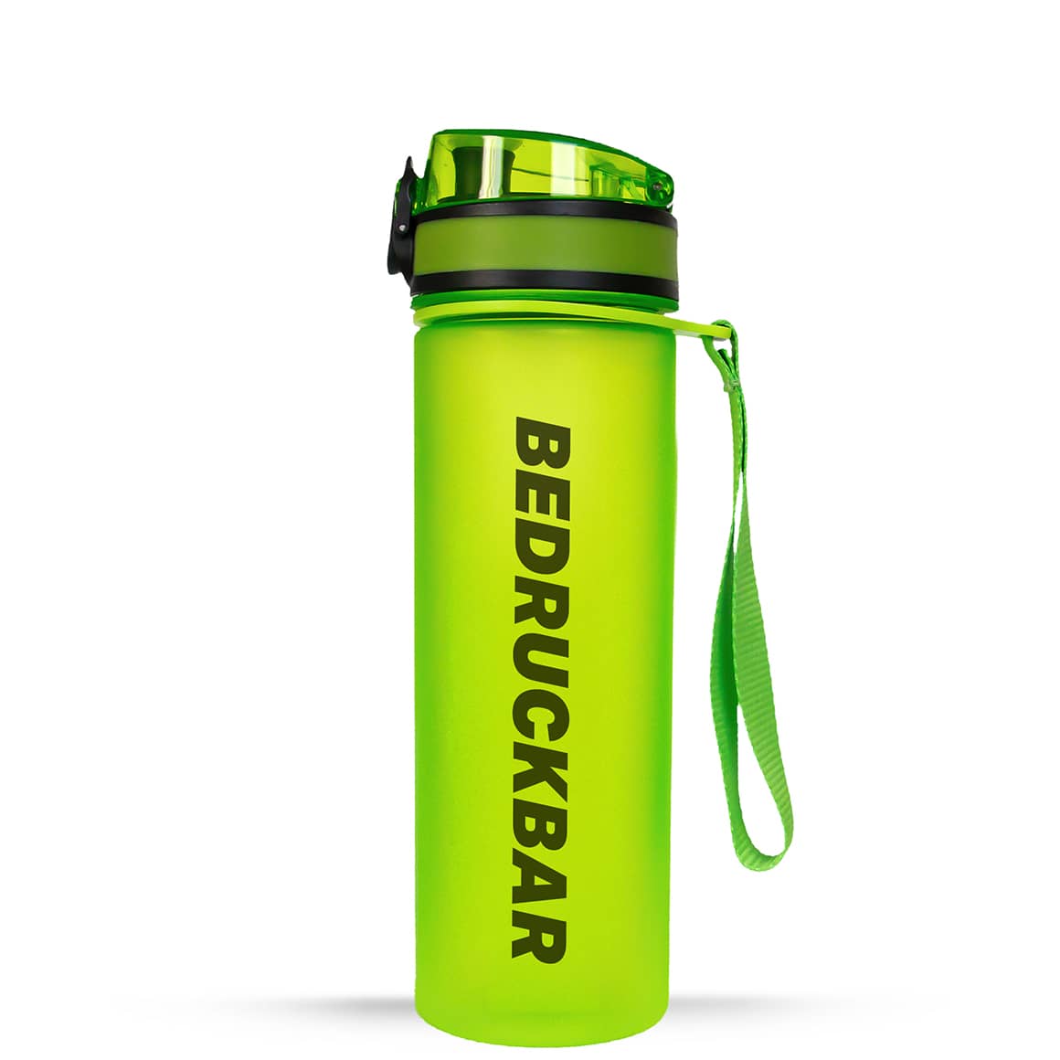 MiniCAMPOS Trinkflasche 600 ml Apfelgrün – individuell gestaltbar, LED-UV-Druck