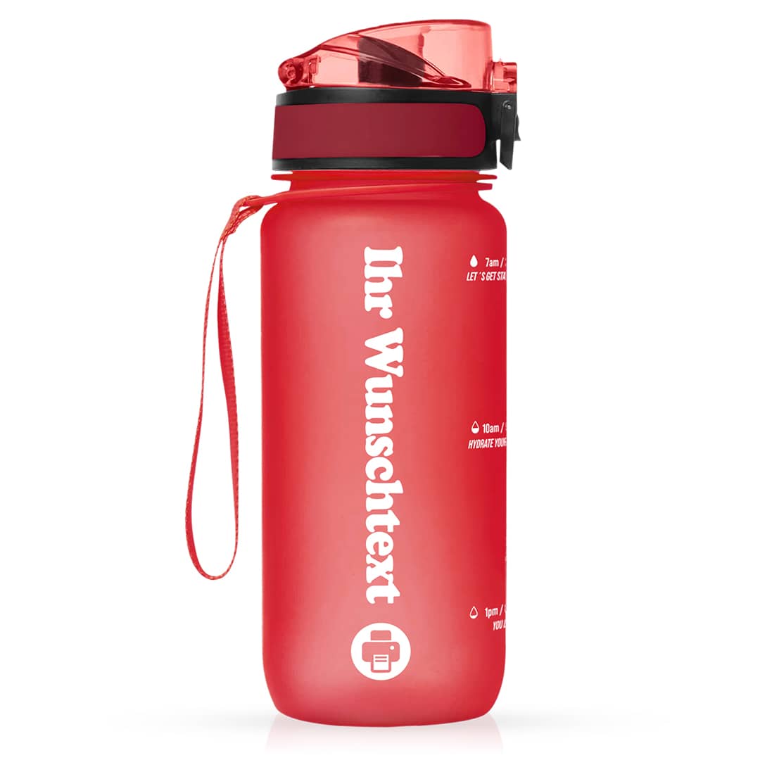 MiniCAMPOS Trinkflasche 600 ml Rot – hochwertige personalisierte Werbeflasche