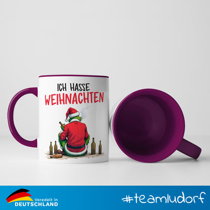 #teamludorf - Tasse mit traurigem Grinch - 300 ml Keramik, spülmaschinenfest, mikrowellengeeignet - Weihnachtstasse Geschenkidee für Kaffeeliebhaber & festliche Deko Ludorf Textilveredelung & Werbetechnik