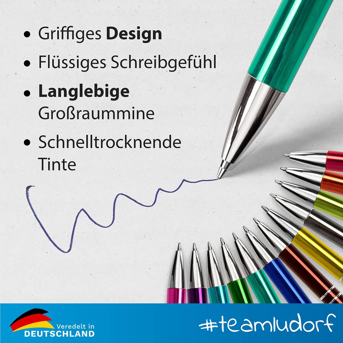 Vorteile des Metall-Kugelschreiber GAMMA – angenehmes Schreibgefühl, personalisierbar, ideal als Werbegeschenk