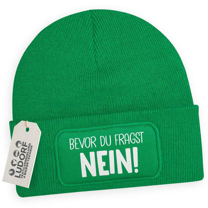 Wintermütze Glühschwein in Grün – Weihnachtsmütze, festlich, personalisierbar