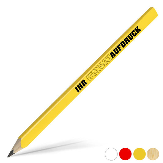 Zimmermanns-Bleistift mit Firmenlogo in Gelb