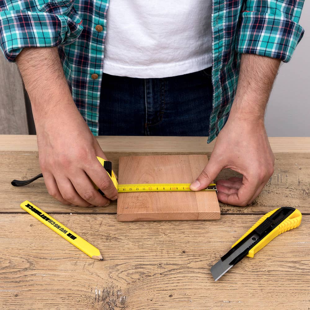 Detailansicht des Aufdrucks auf dem Bleistift